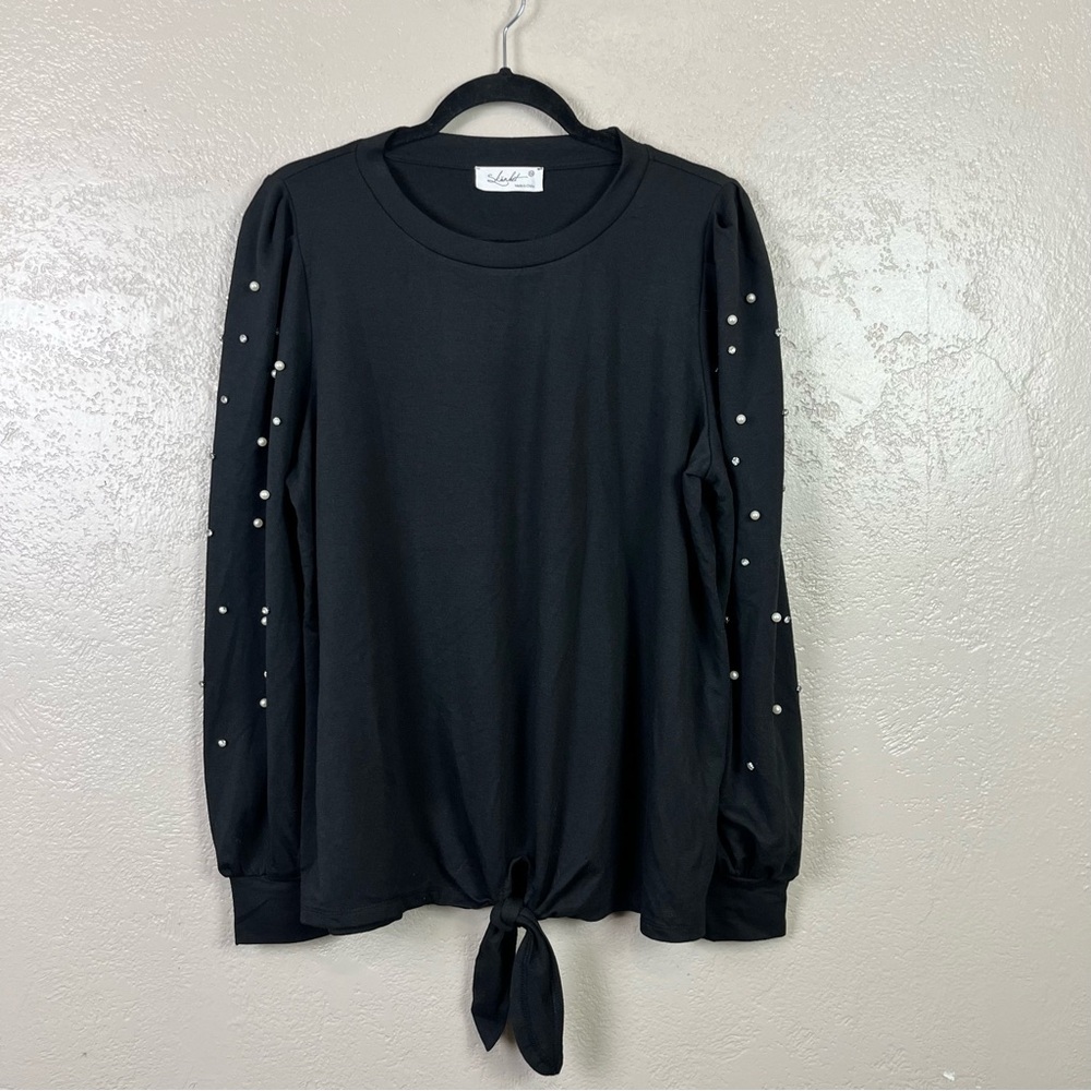 5 for $30 Skorhet Women Pullover Crew Neck Black Long Sleeve Sweater Size‎ 2XL